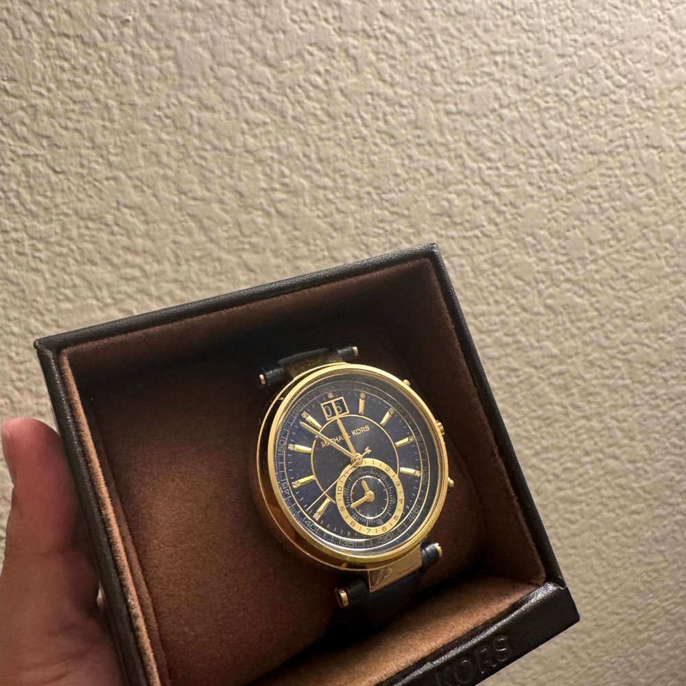 Michael Kors Gold and Blue Men's Watch